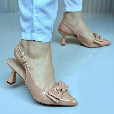 Scarpin Nude Laço